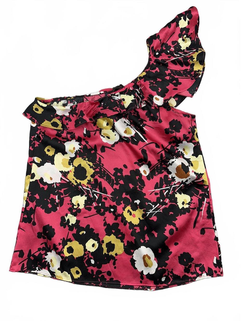 The Limited Floral One Shoulder Ruffle Top - Picture 3 of 8